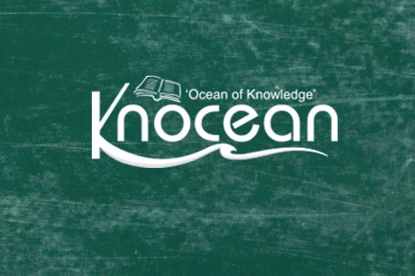 Knocean logo with tagline Ocean of Knowledge, representing innovative educational software.